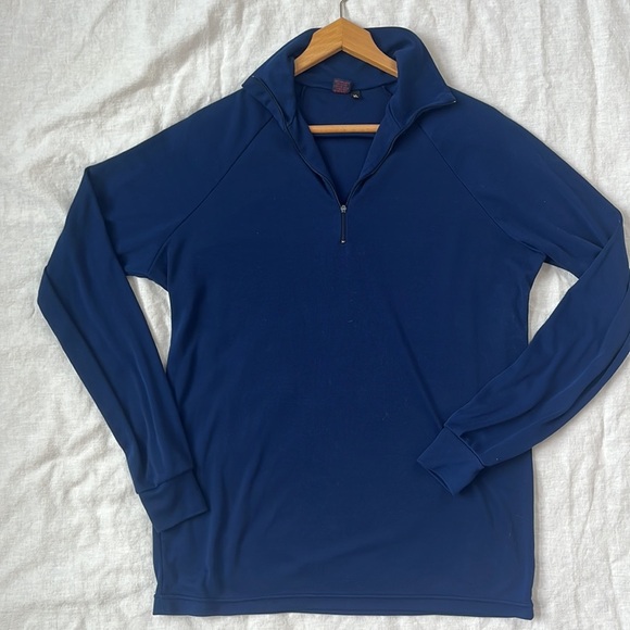 Patagonia Quarter Zip Pullover Sweater Capilene Blue Size Extra Large - Picture 9 of 9